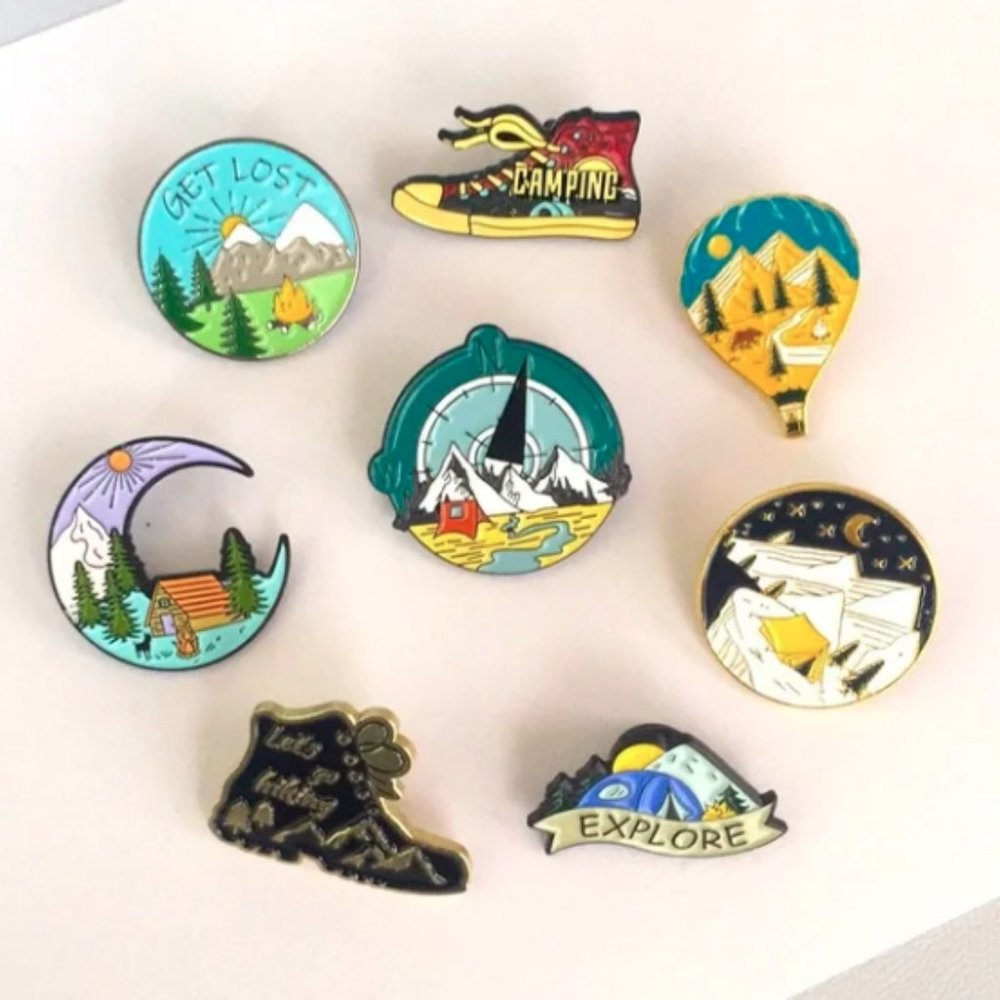 🍏50% OFF/3+...Outdoors/Adventures/Camping Pins